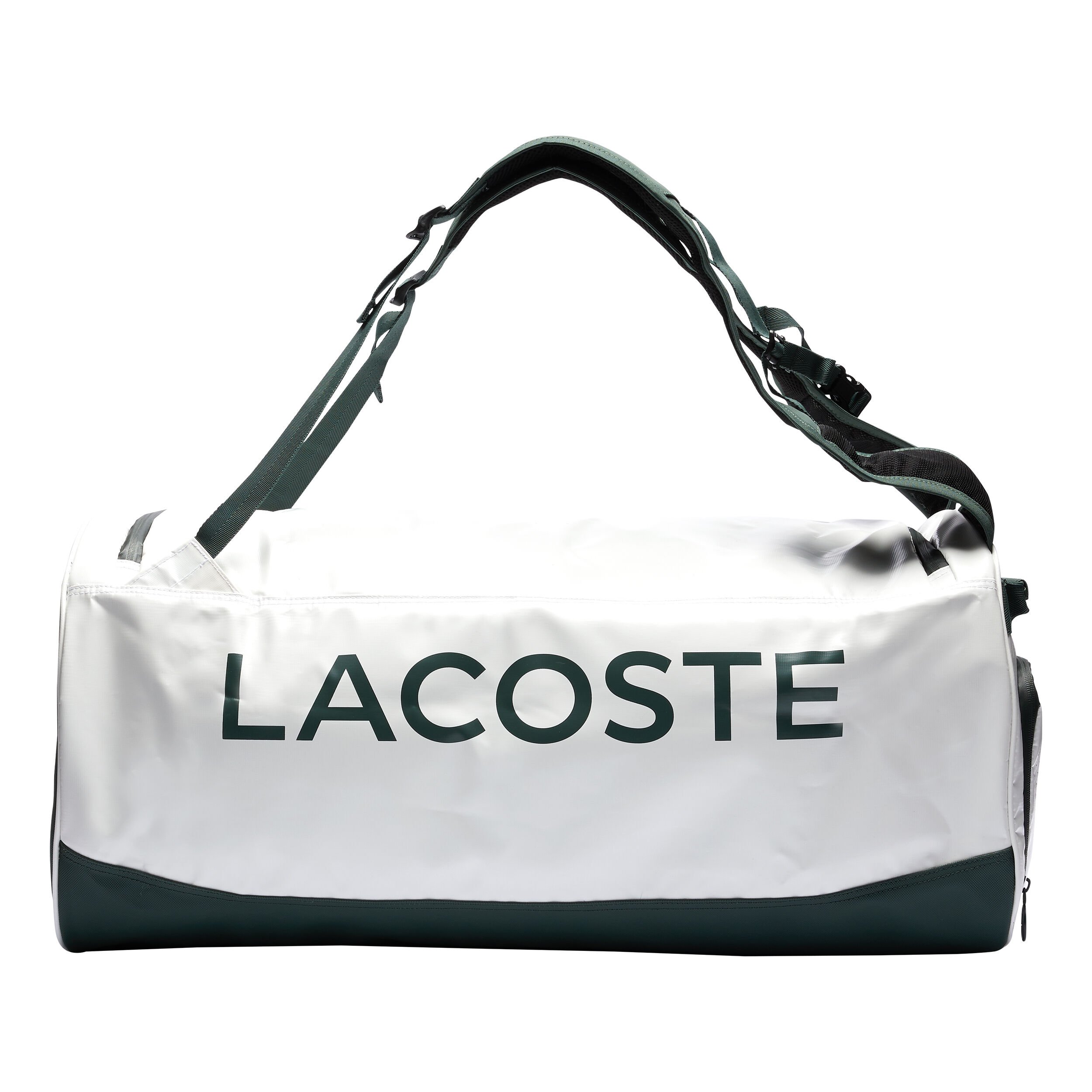 Lacoste duffle sales bag white