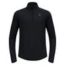 Zeroweight Warm Mid Layer 1/2 Zip Laufshirt Herren-Schwarz