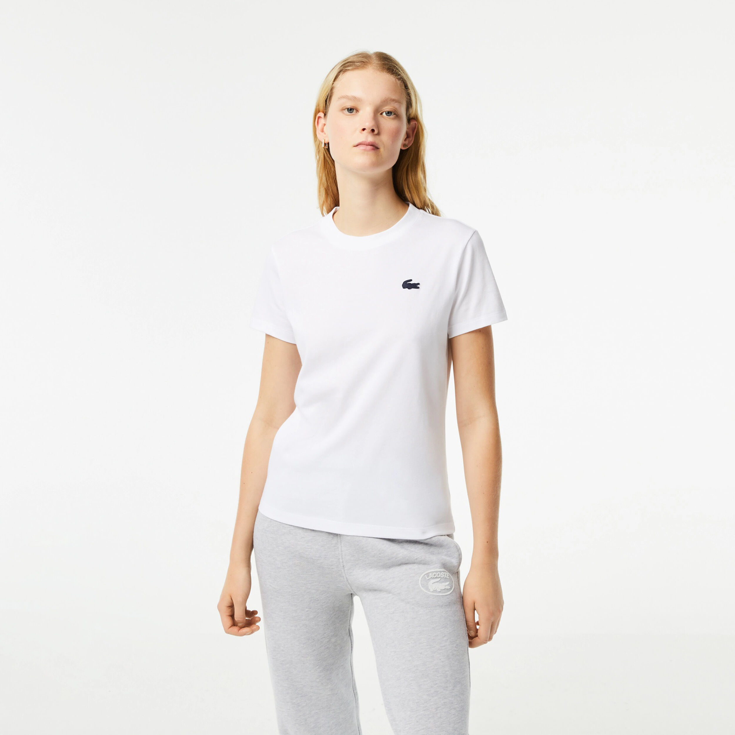 T shirt blanc lacoste femme online