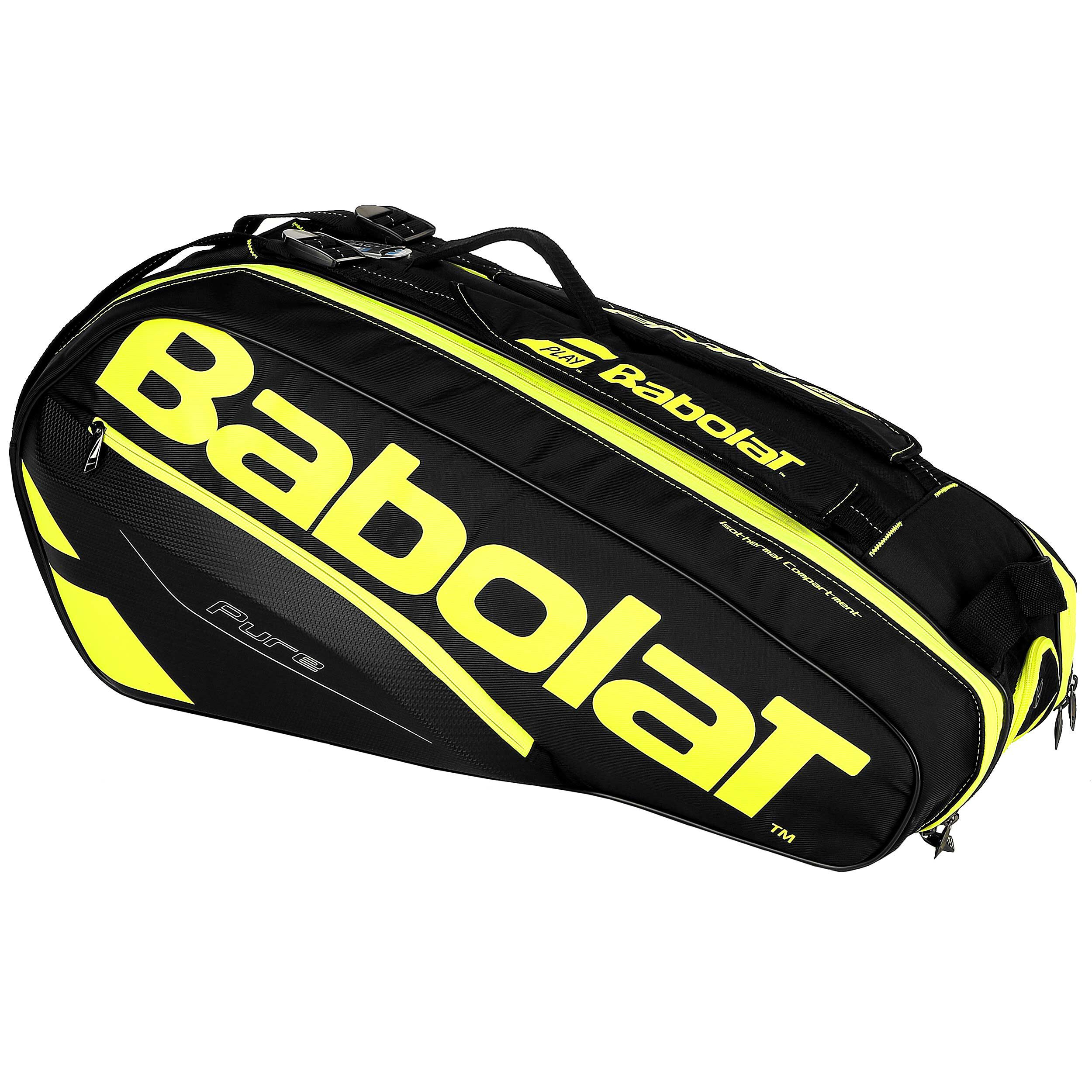 Pure Racket Holder X12 Schlagertasche Schwarz Gelb