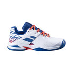 Babolat Tennisschuhe Babolat Propulse Allcourtschuh Kinder - weiß, dunkelblau