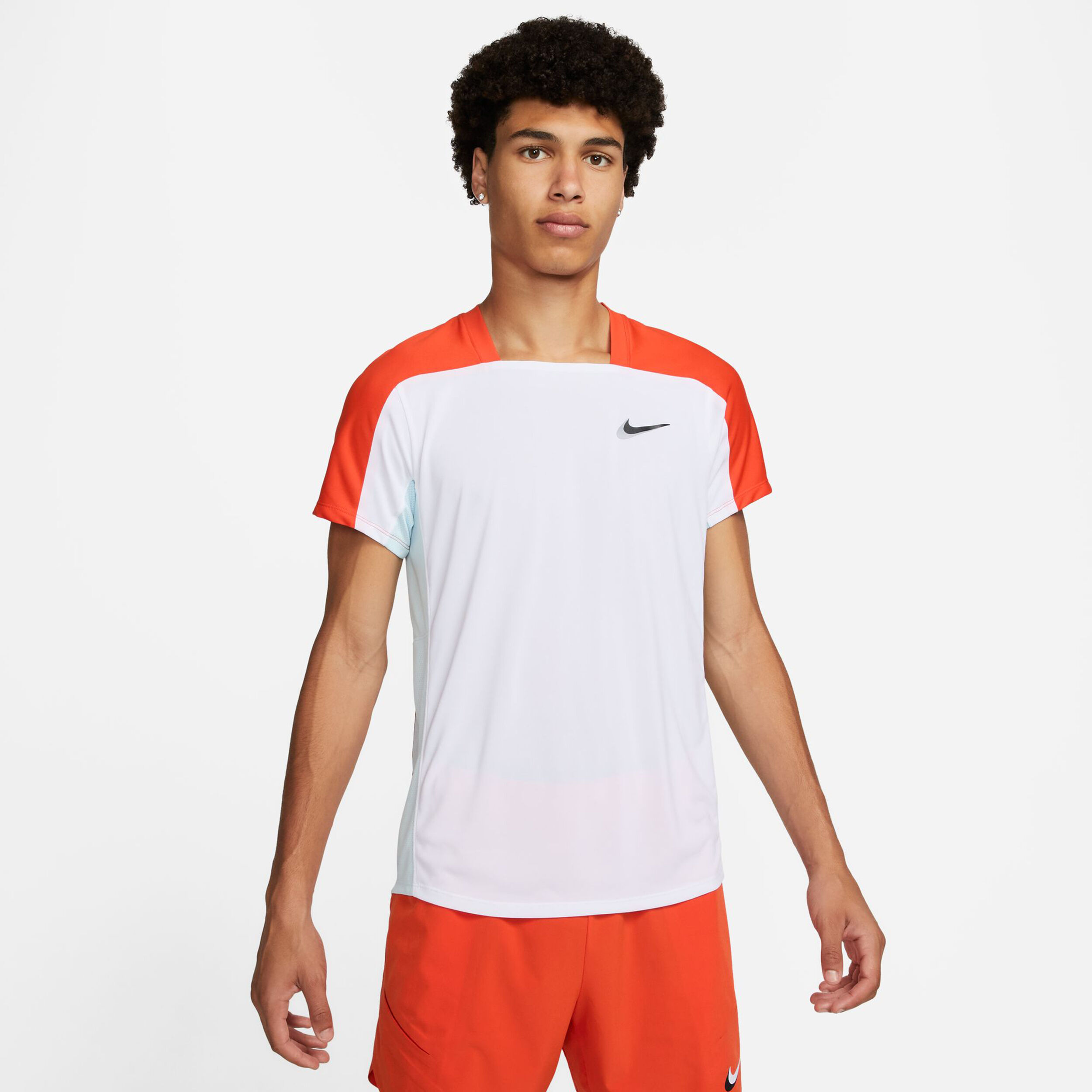 White and orange nike t shirt top