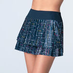 Lucky in Love Bekleidung Lucky in Love Lovin' Boucle Pleated Rock Damen - dunkelblau, mehrfarbig