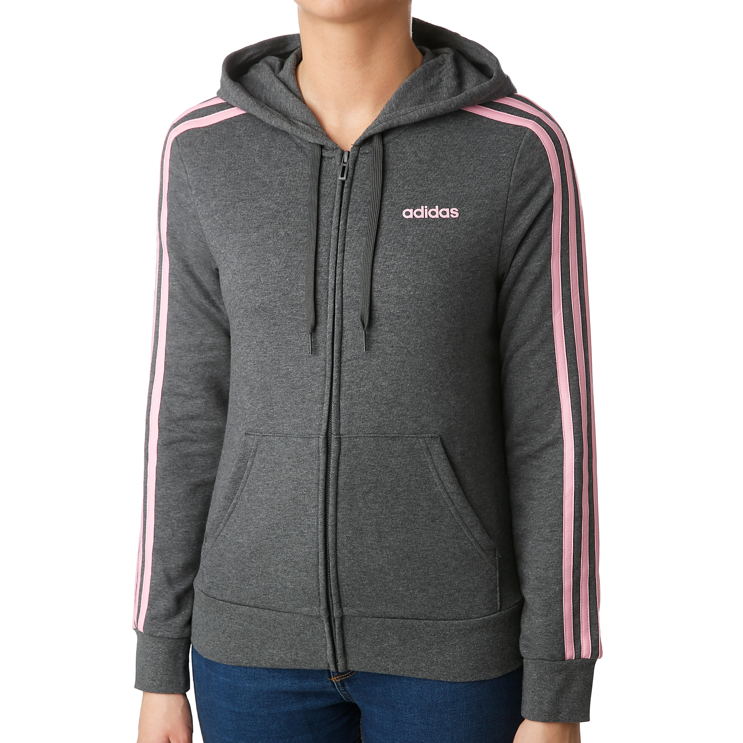 adidas Essentials 3 Stripes Full Zip Sweatjacke Damen adidas Essentials 3 Stripes Full Zip Sweatjacke Damen