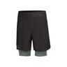 Pro Trail 2in1 Laufshorts Herren-Grau,Grün