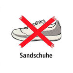 Tegra Schild Sandschuhe verboten