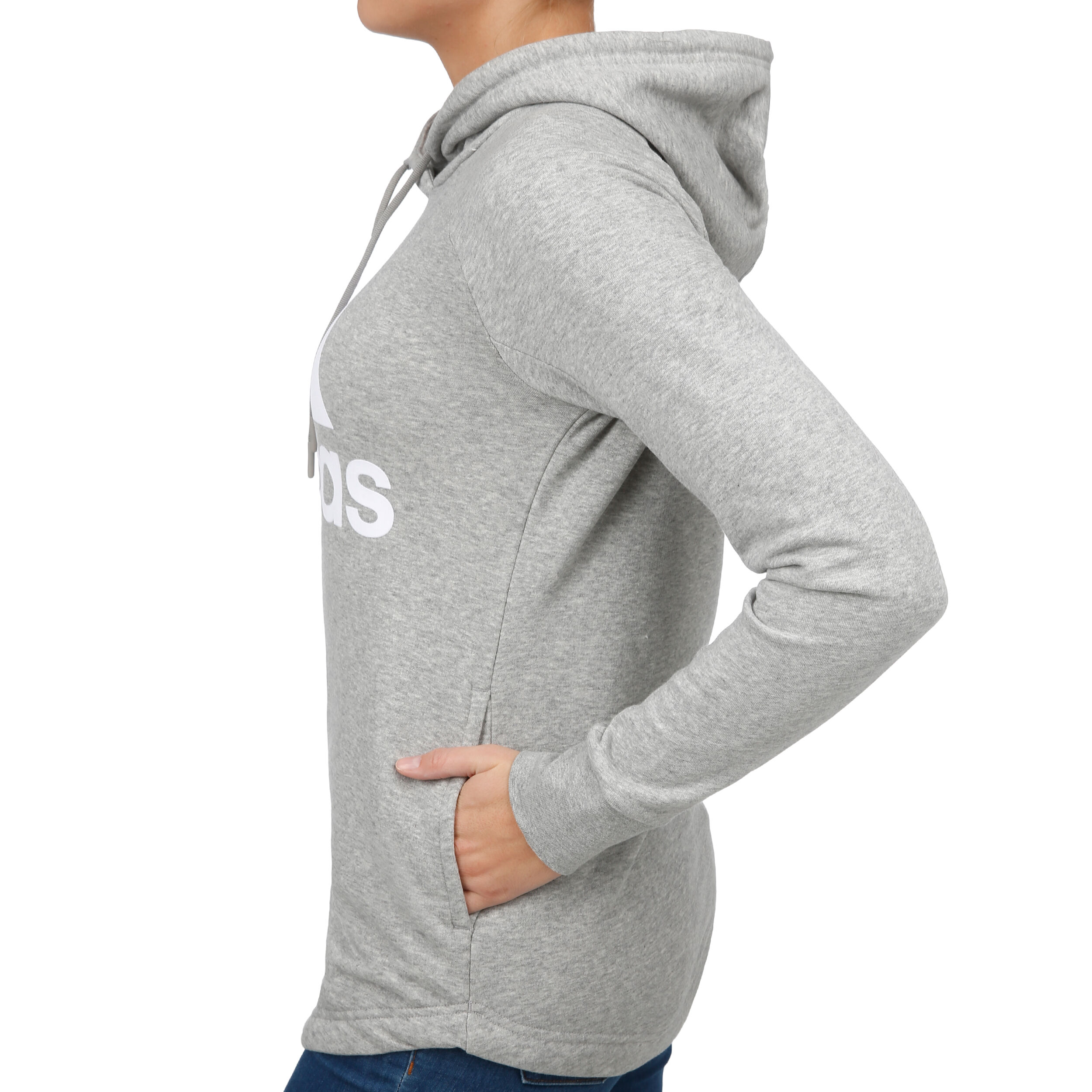 adidas Sport ID Overhead Hoody Damen Hellgrau, Weiß online adidas Sport ID Over Head Hoody Damen Hellgrau online