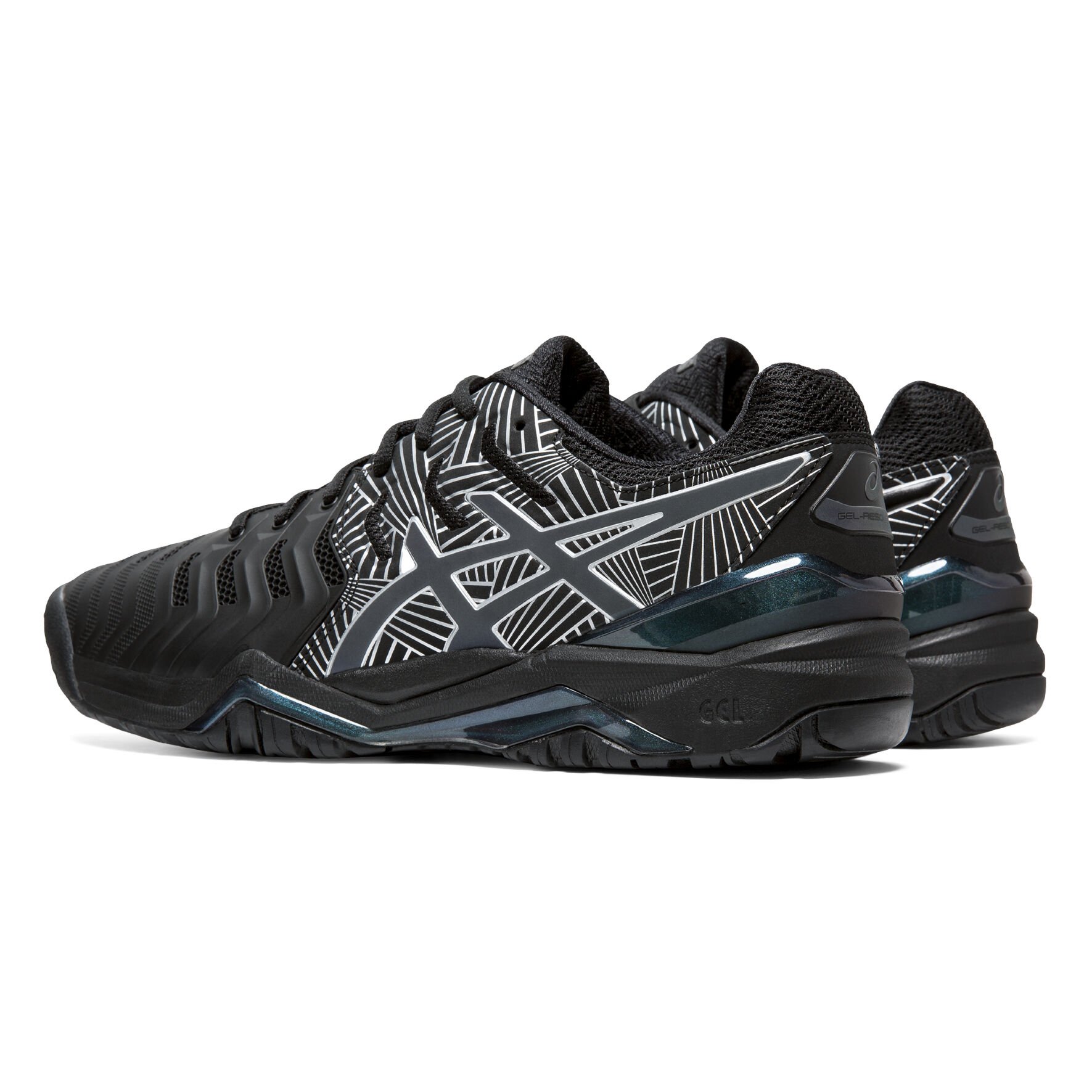 ASICS Gel Resolution 7 Allcourtschuh Herren Schwarz Blau online kaufen Tennis Point DE