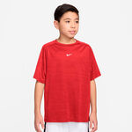 Nike Tennisbekleidung Nike Dri-FIT Multi Heather T-Shirt Kinder-dunkelrot
