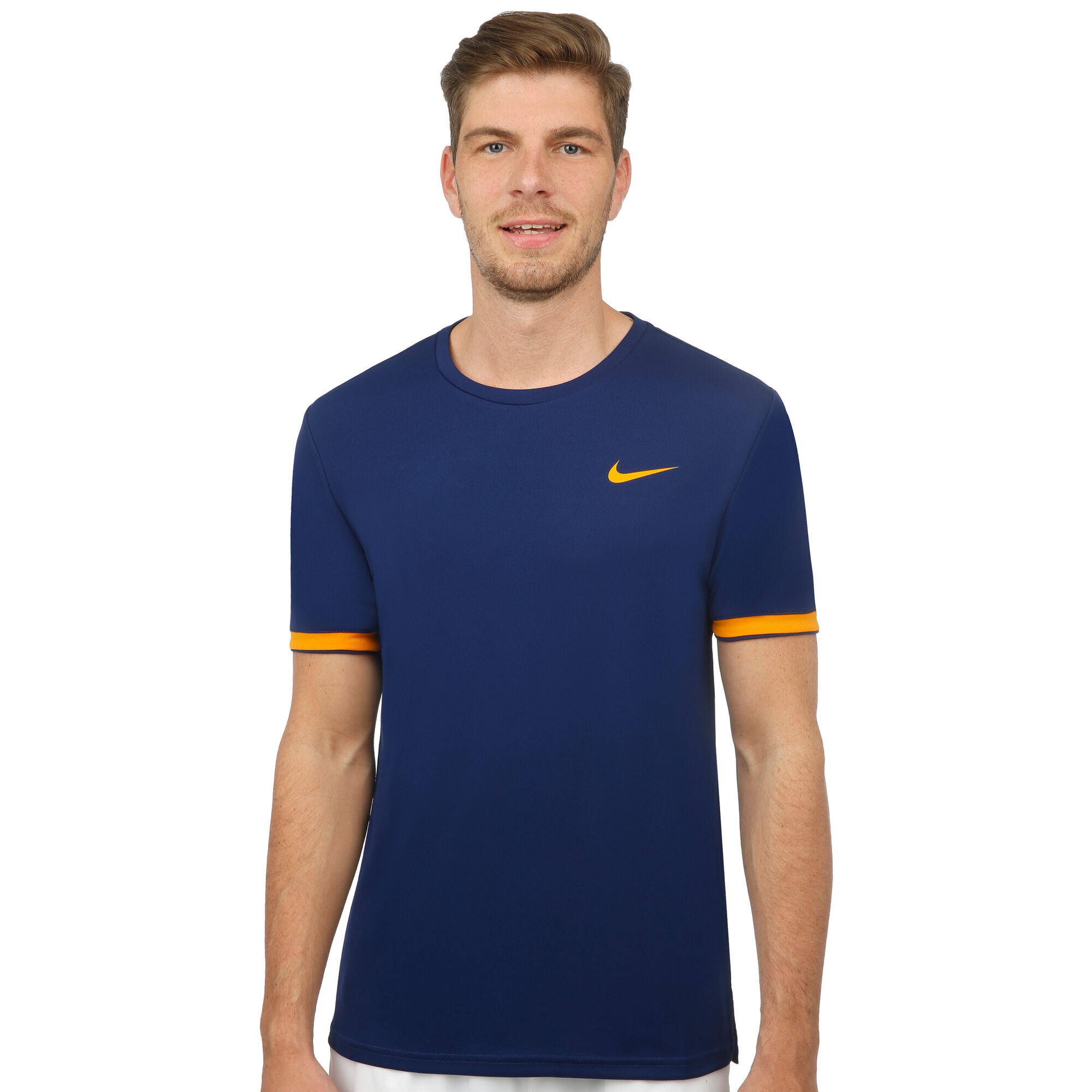 Nike Court Dry T Shirt Herren Dunkelblau Orange online kaufen Tennis