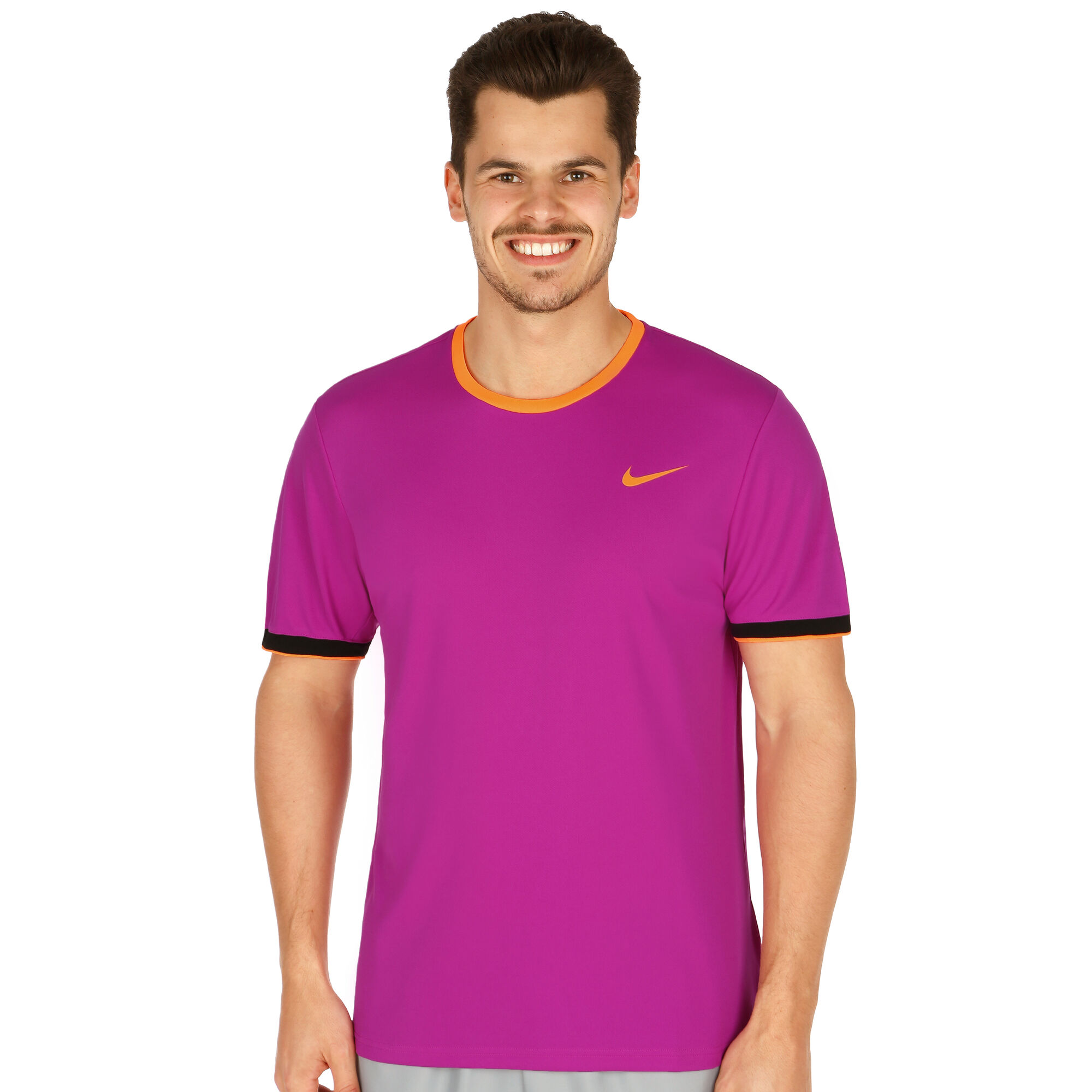 Nike Court Dry T Shirt Herren Lila Orange online kaufen Tennis Point DE