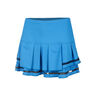 Long Pleat Tier Rock Damen-Blau,Schwarz