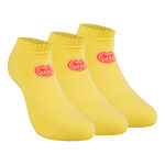 BIDI BADU Bekleidung BIDI BADU Leana No Show Tech Sportsocken 3er Pack Damen-Gelb,Pink
