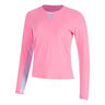 High Low Breezy Longsleeve Damen-Rosa