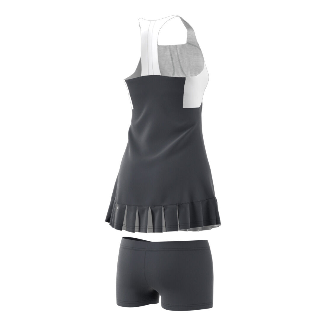 Roland Garros Kleid Damen Dunkelgrau WeiB