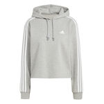 Essentials 3-Stripes French Terry Crop Hoodie