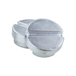 Tegra Platzbedarf Tegra Deckel F. Tennispfosten Alu,Rund,Paar Anlagenzubeh&ouml;r-Silber