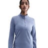 Swift Half-Zip Longsleeve Laufshirt Damen-blaugrau, silber