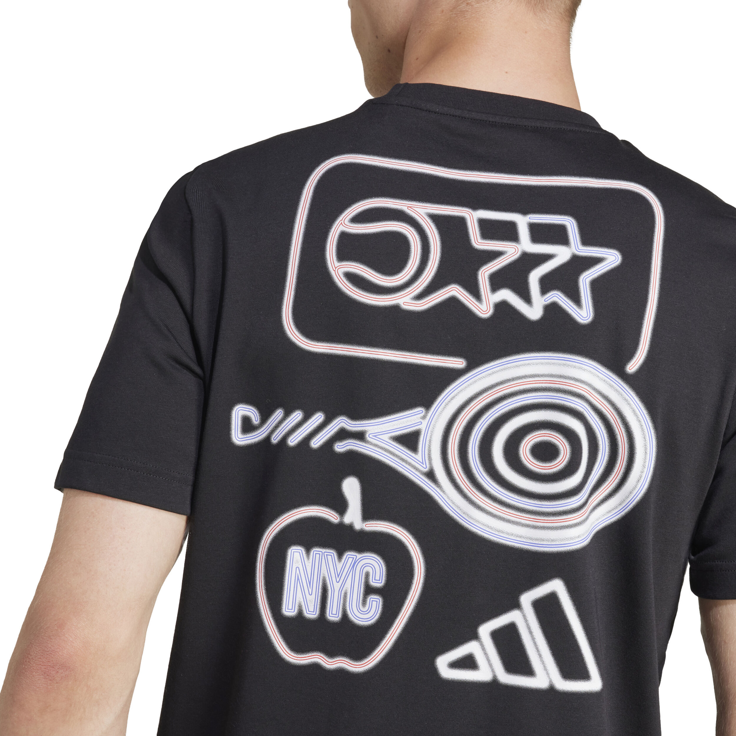 City Graphik T Shirt Herren Schwarz