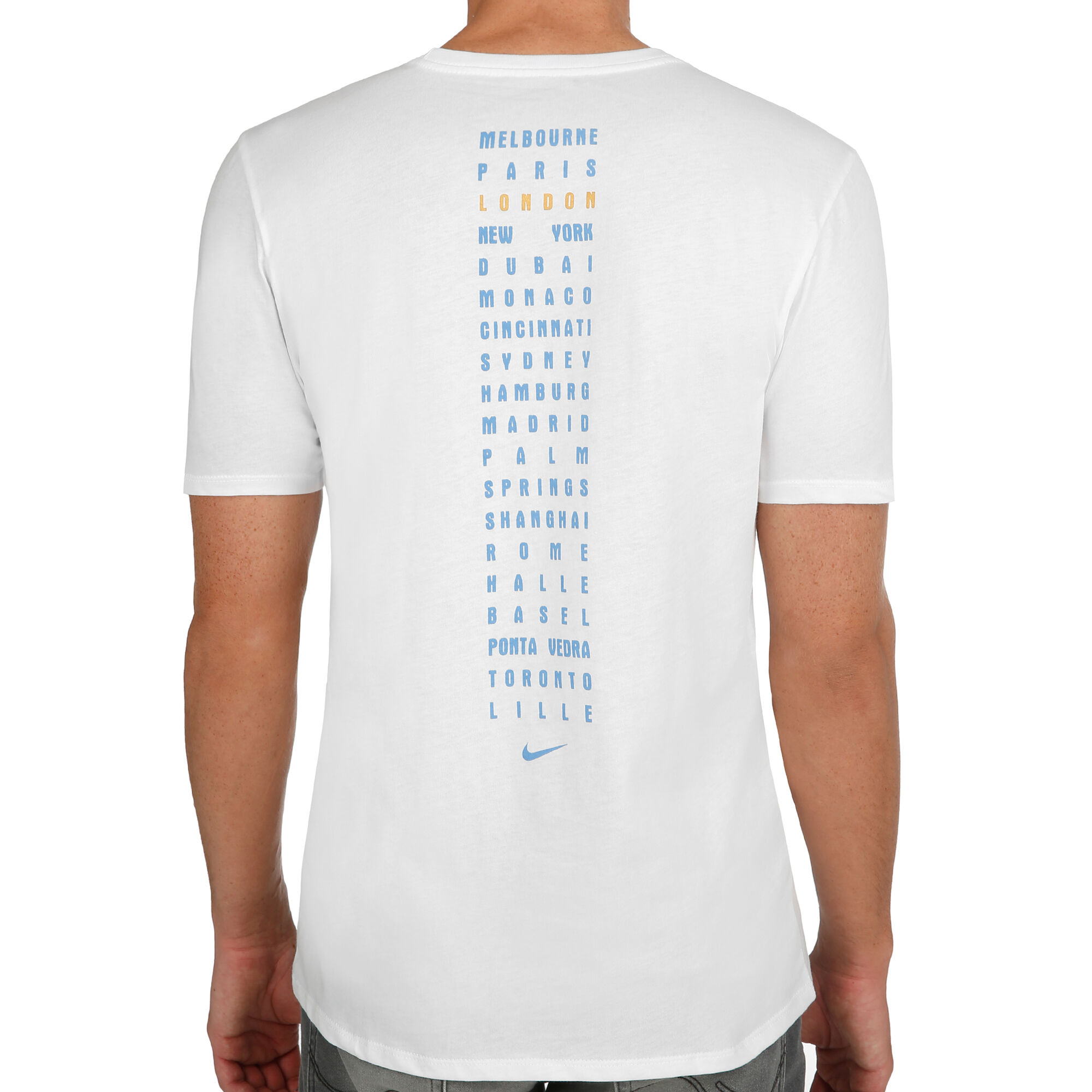 Nike Roger Federer Court T-Shirt Herren - Weiß, Hellblau ...