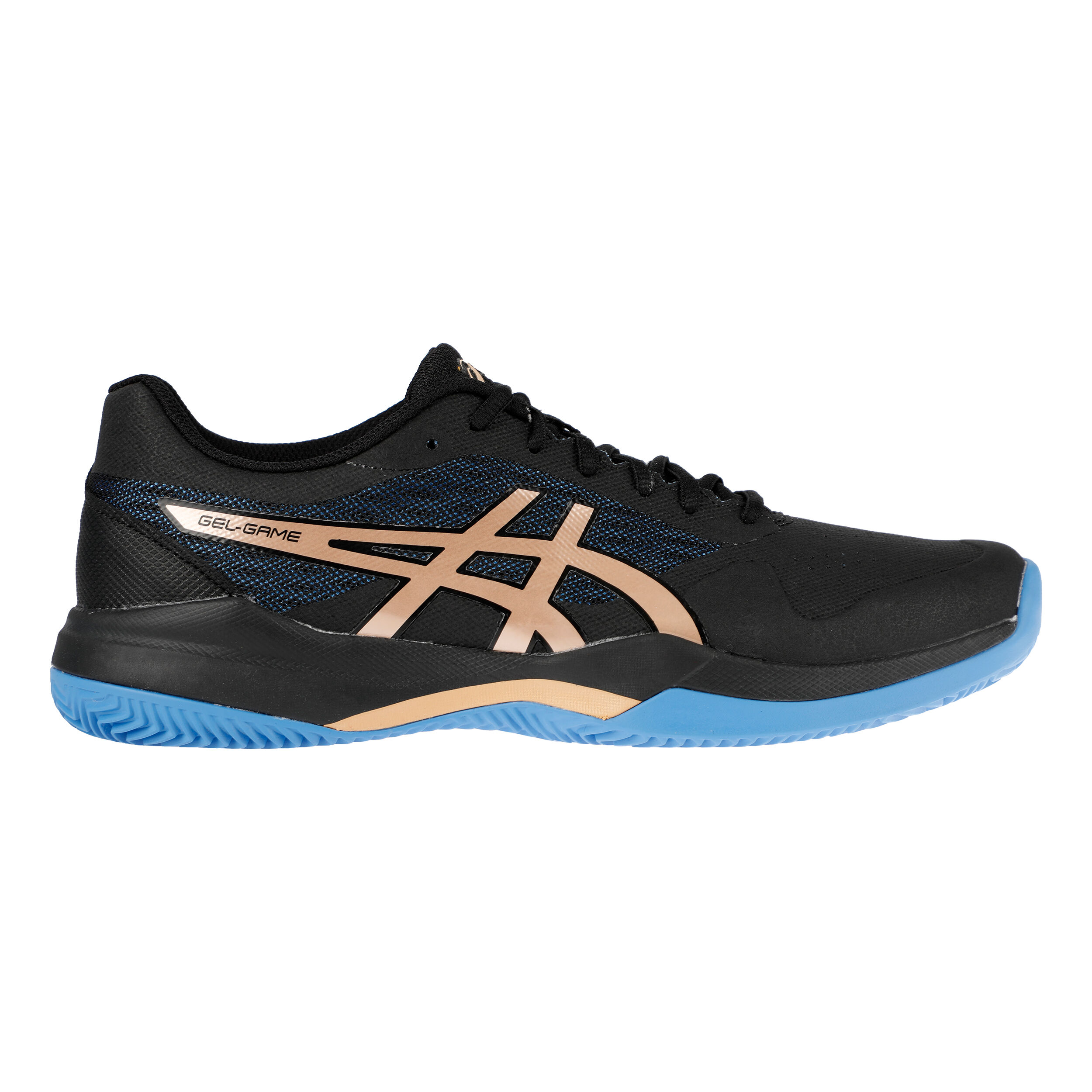 Gel Game 7 Clay Sandplatzschuh Herren Schwarz Gold