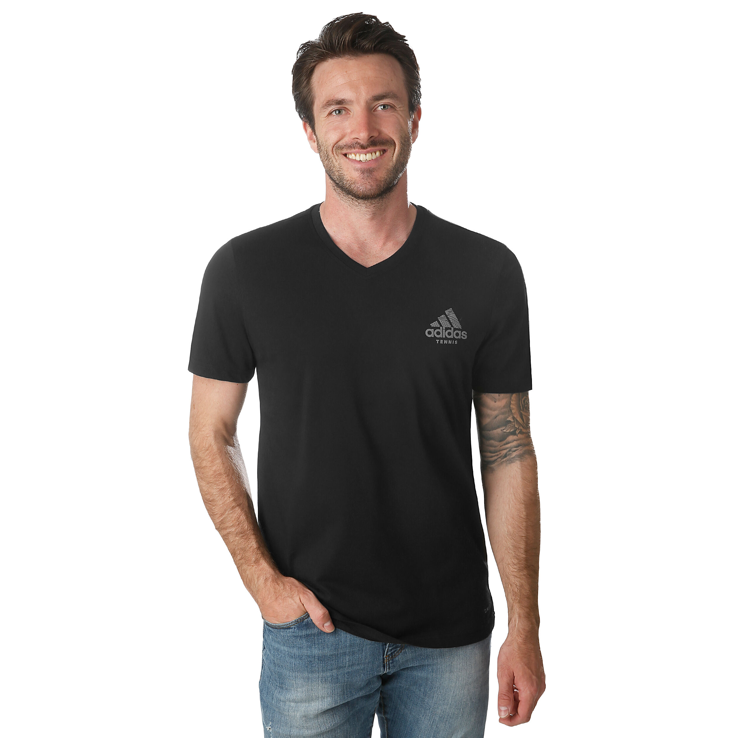 Adidas men's v neck t shirt outlet