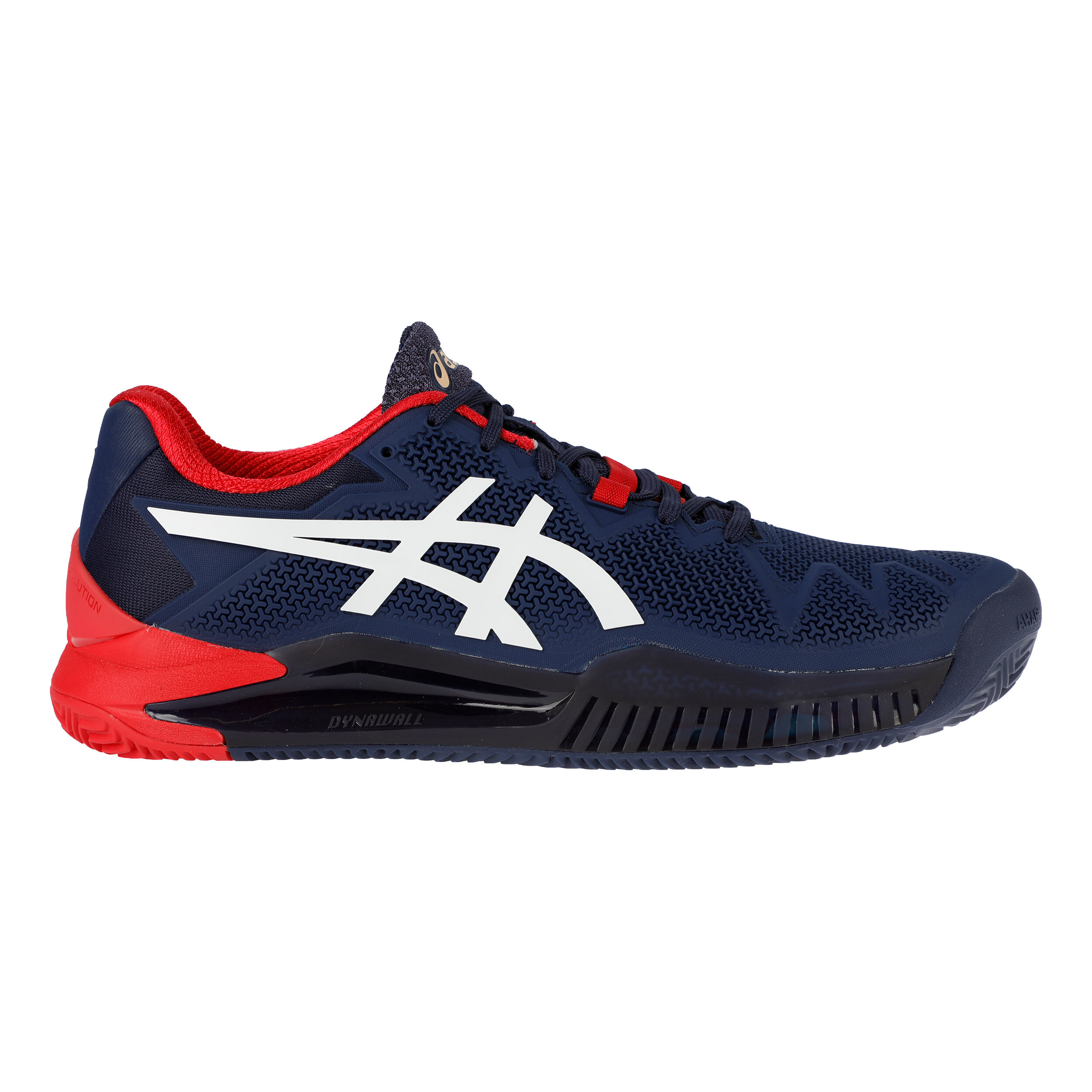 Gel Resolution 8 Clay Sandplatzschuh Herren Dunkelblau Rot