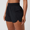 Borg Loose Shorts Damen-Schwarz