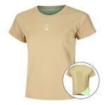 Quiet Please Bekleidung Quiet Please Wild Cross T-Shirt Damen-Beige,Neongrün