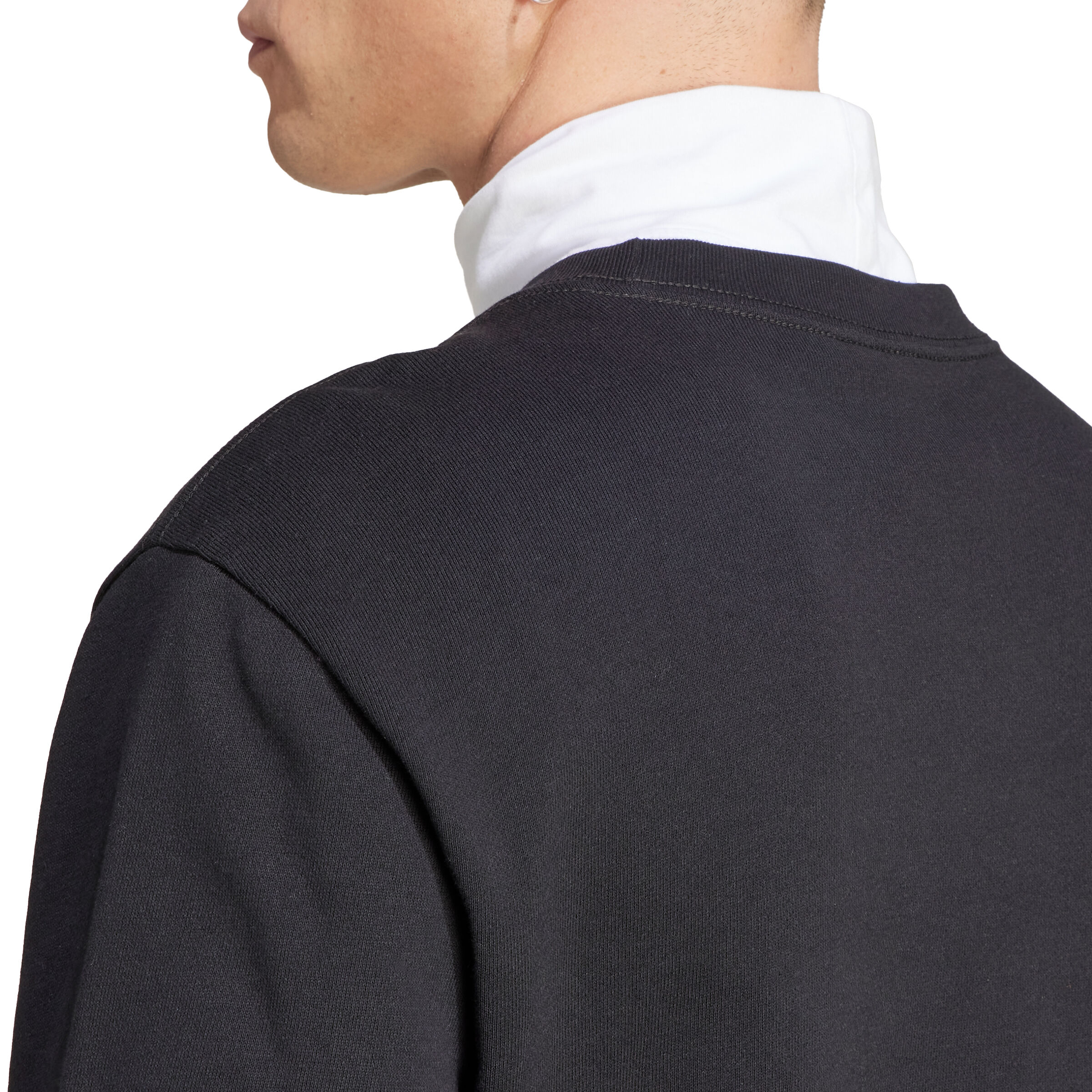 Adidas originals sweatshirt with embroidered small logo black best sale