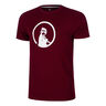 Create Trainings T-Shirt Herren-Weinrot,Weiß