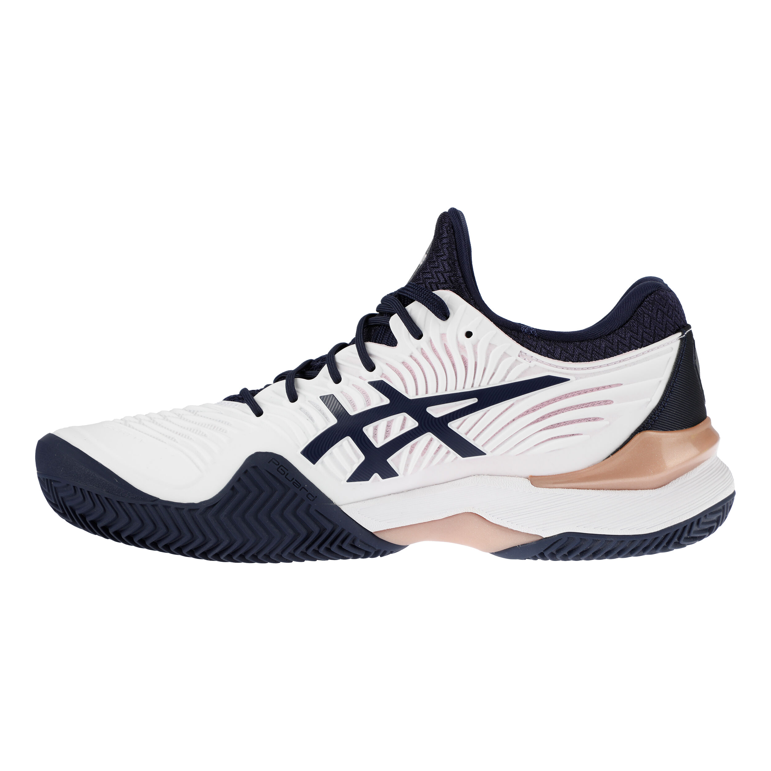 Asics Court FF 2 Clay Sandplatzschuh Damen - Weiß, Dunkelblau Asics Court FF 2 Clay Sandplatzschuh Damen - Weiß, Dunkelblau