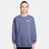 Sportswear Club Fleece Oversized Crew Sweatshirt M&auml;dchen - blaugrau, wei&szlig;
