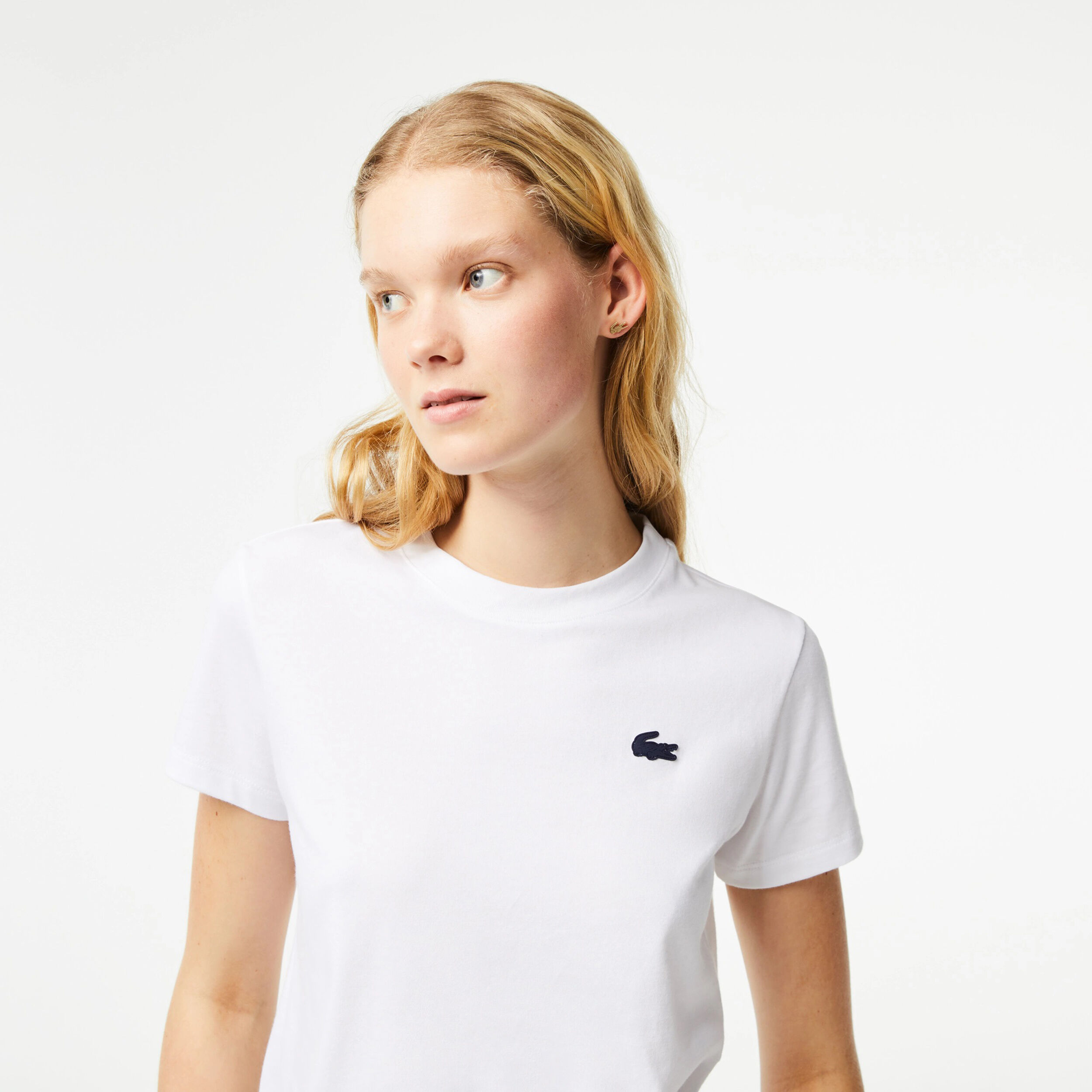 T shirt lacoste blanc femme hotsell