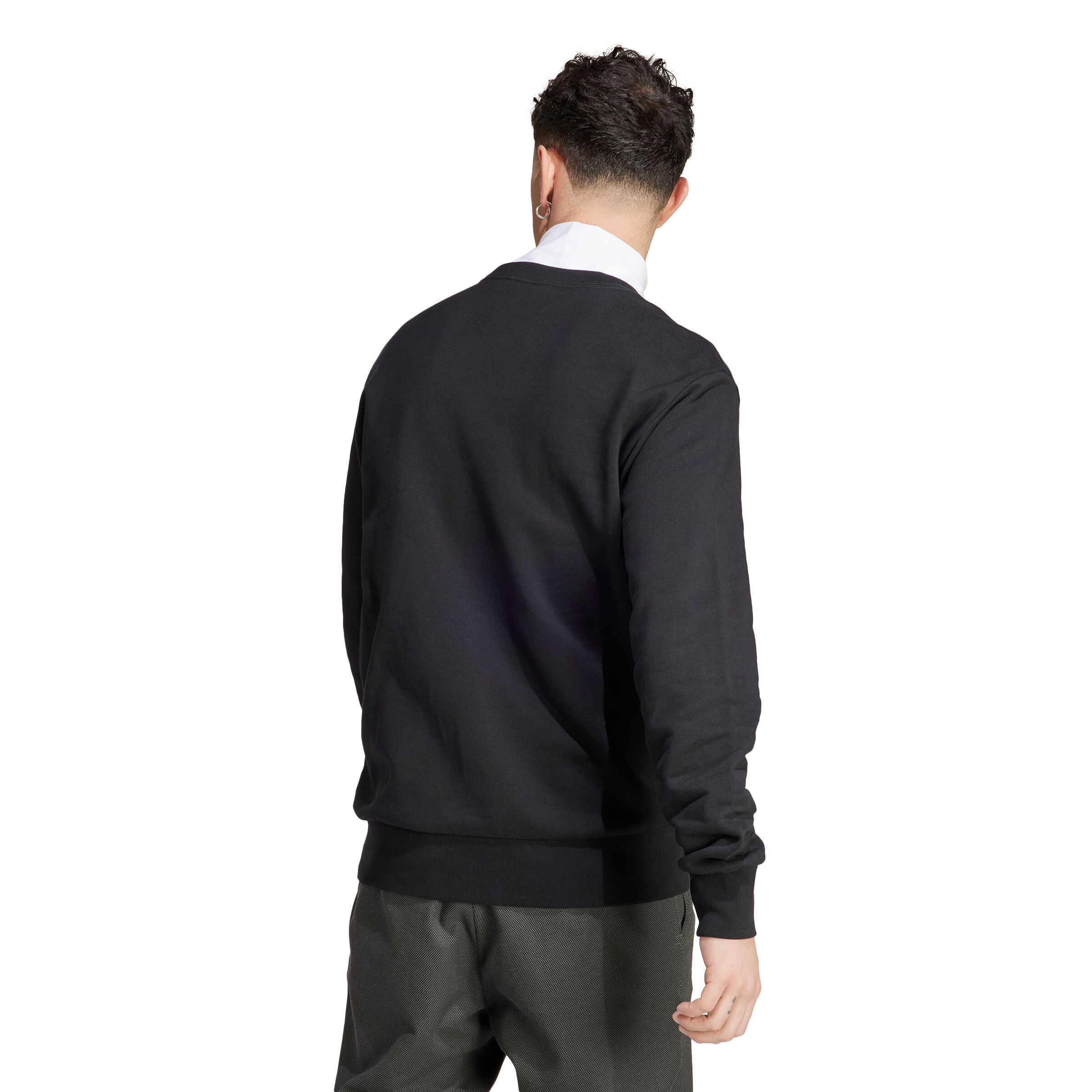 Essentials French Terry Embroidered Small Logo Sweatshirt Herren Schwarz