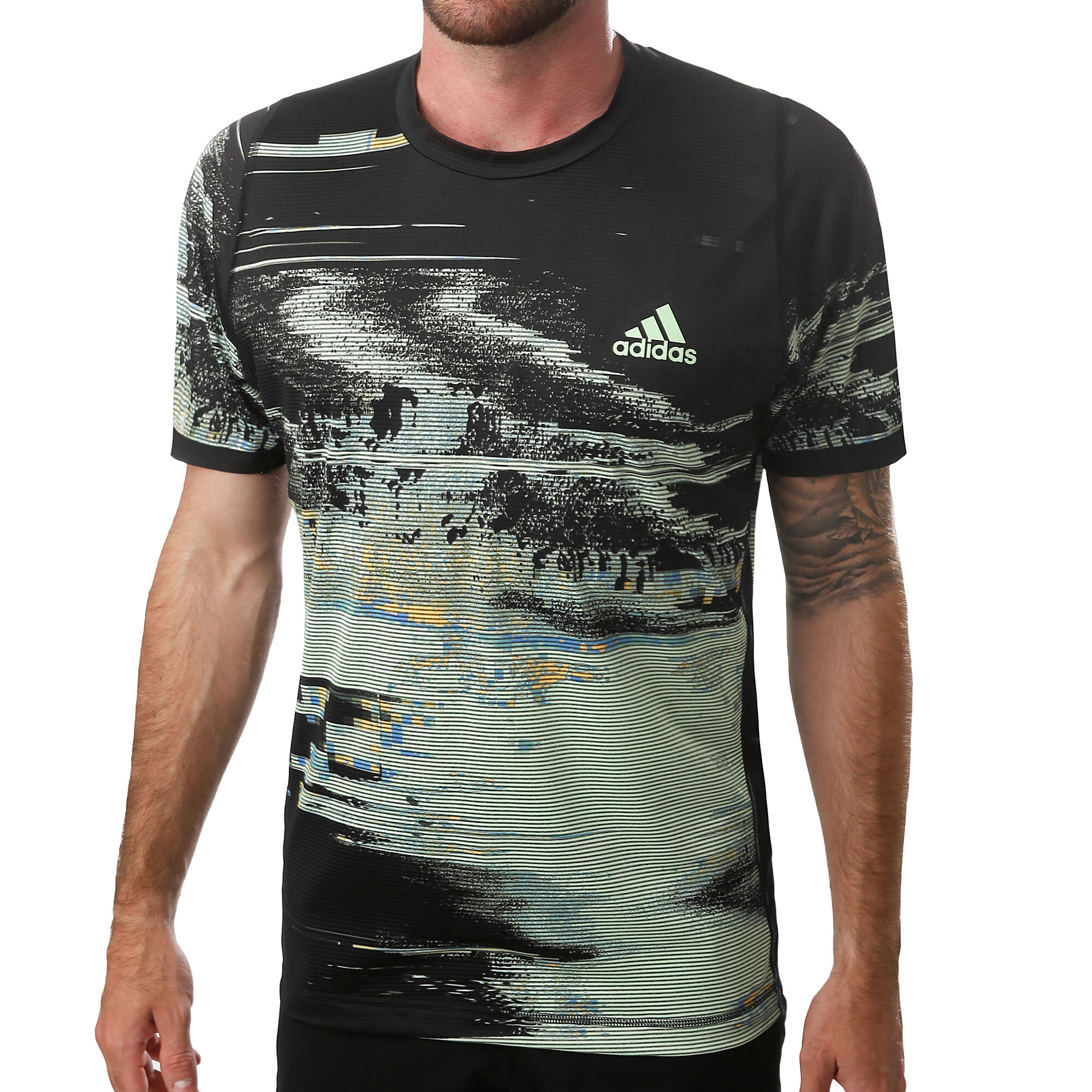 adidas New York Printed T-Shirt Herren - Schwarz, Hellgrün ...