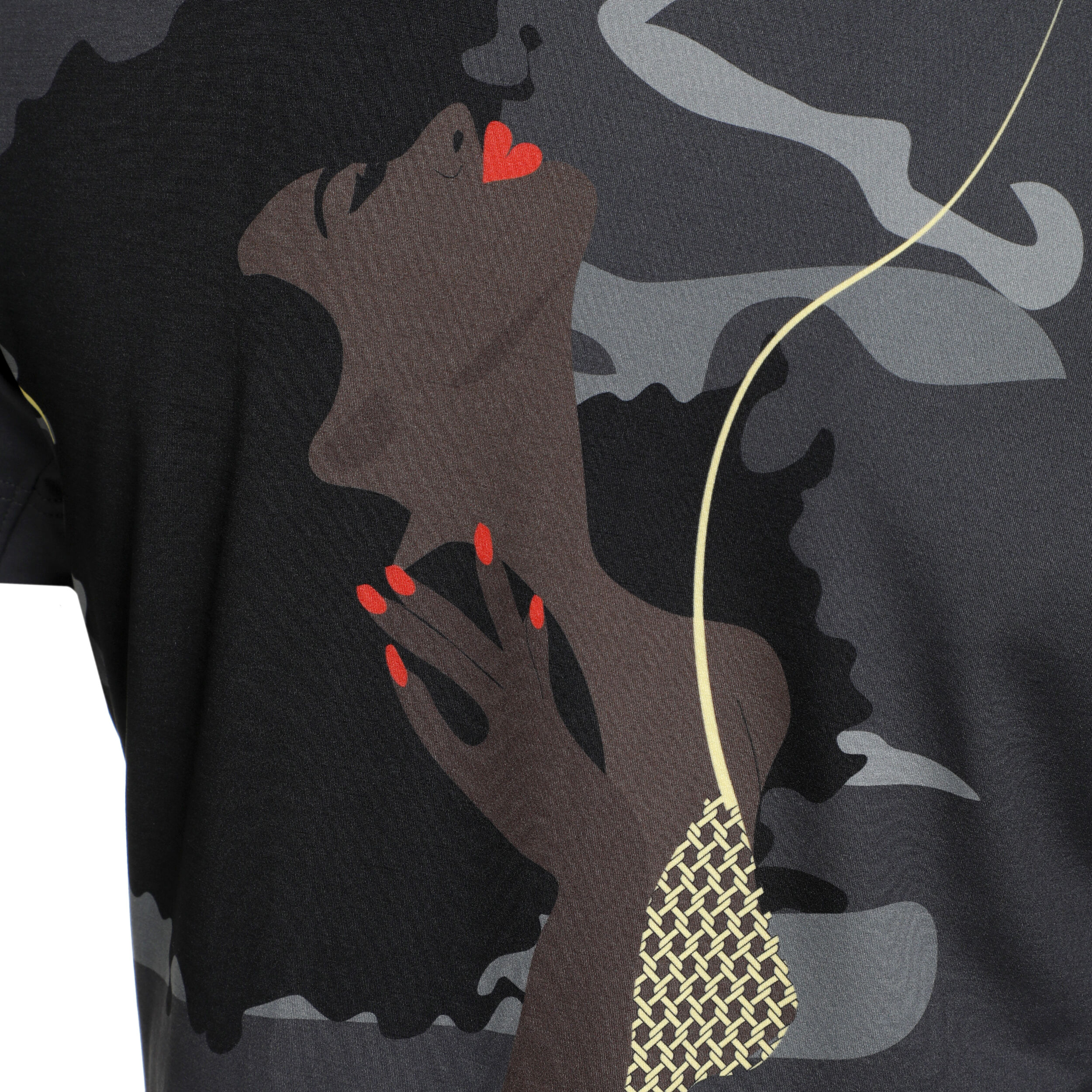New York Printed T Shirt Herren Grau
