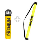 Tennis-Point Innendruckball Tennis-Point 18x Premium Tennisball 4er + Ballsammelröhre