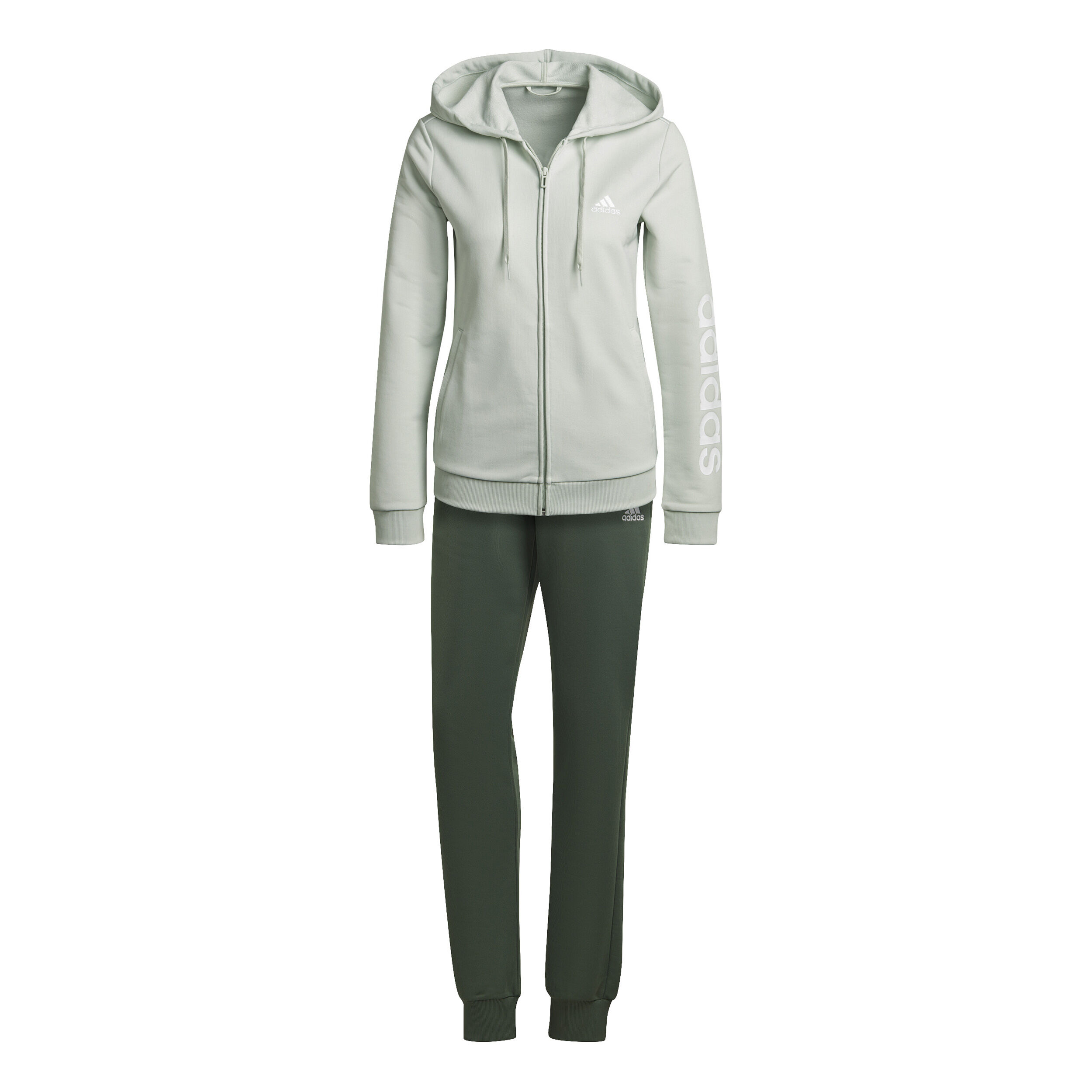 Linear French Terry Trainingsanzug Damen Gr n