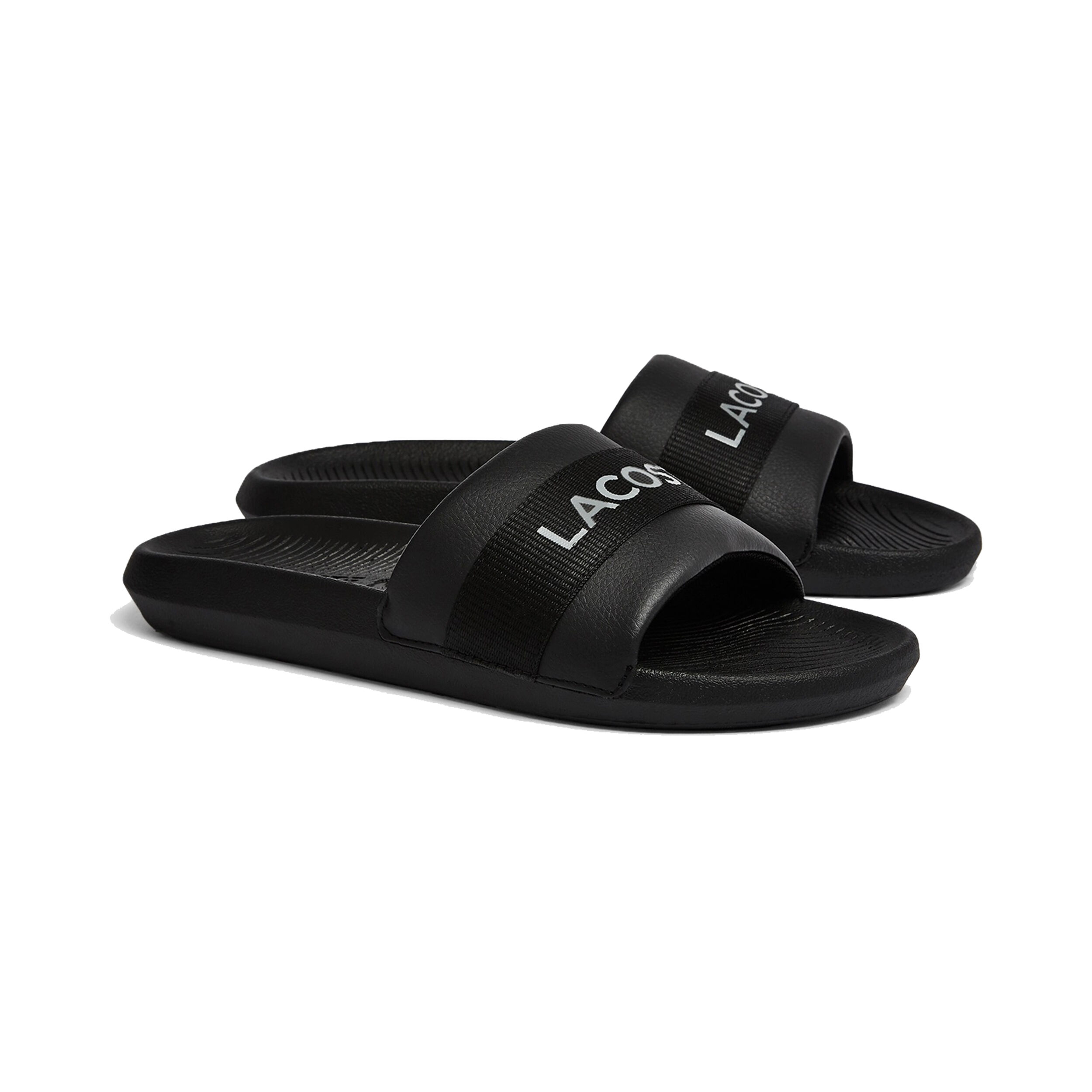Lacoste Croco Slide Badelatschen Herren WeiB online kaufen Tennis Point DE
